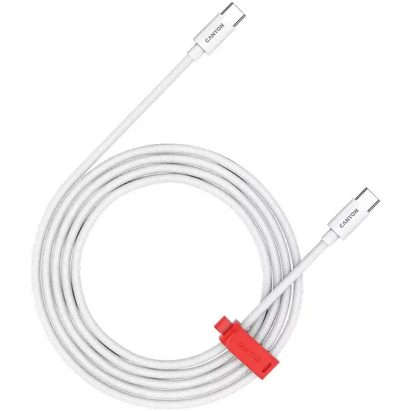 Canyon kabal CC100SC USB-C - USB-C 100W 2m, bijeli, CNS-CC100SC20W Canyon kabal CC100SC USB-C - USB-C 100W 2m, bijeli, CNS-CC100SC20W