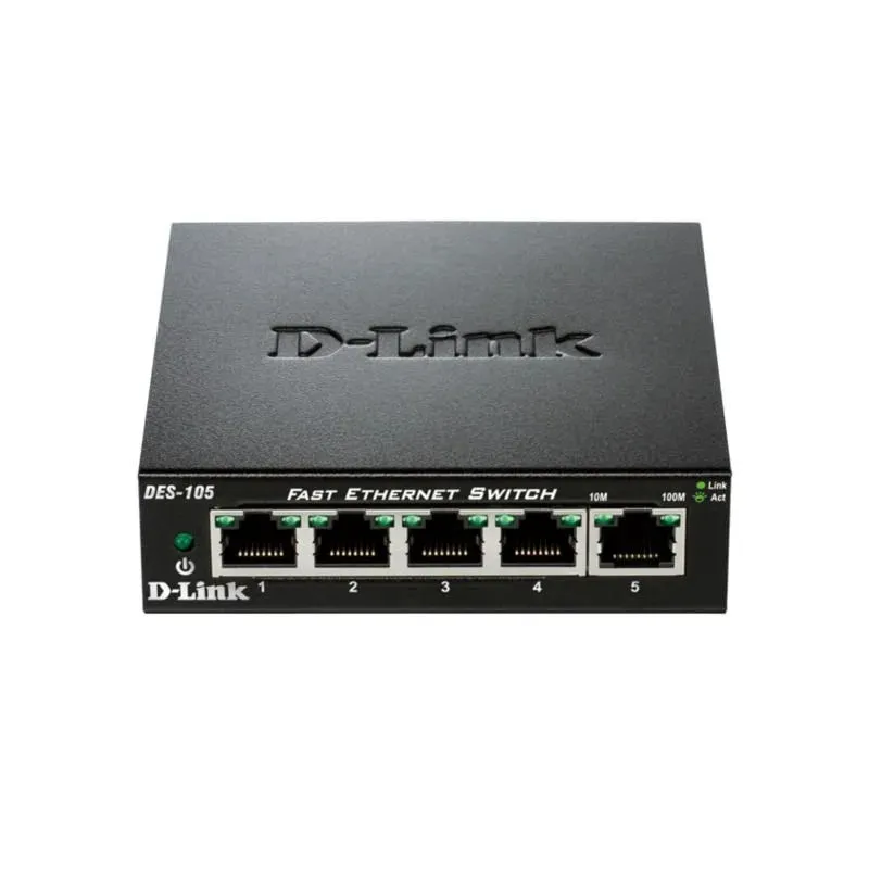 D-link 5-Port Fast Eth Unmnged - DES-105/E D-link 5-Port Fast Eth Unmnged - DES-105/E