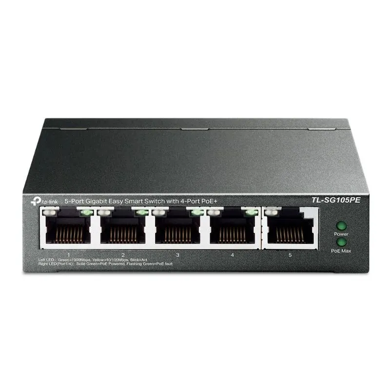 TP-LINK TL-SG105PE 5-Port Gigabit Smart Switch TP-LINK TL-SG105PE 5-Port Gigabit Smart Switch