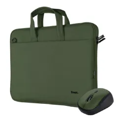 Trust Bologna torba i miš set torba za laptop 16, zelena silent miš