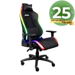 Trust gaming stolica GXT719 RGB RUYA, crna